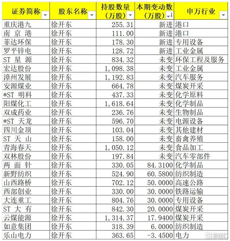 揭秘徐开东最新持仓动向，聚焦未来投资新动向